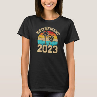 T-shirt Retraite 2023 Vintage Beach Pour Collègue De Trava