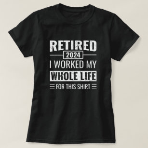 T-shirt Retraite 2024 Dons Amusants Officiellement Retrait