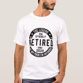 T-shirt Retraité 2024 Pas Mon Problème Plus, Drôle (Devant)
