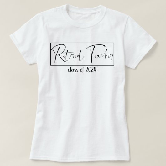 T-shirt Retraite 2024 Retraite Classe d'enseignant de 2024 (Design devant)