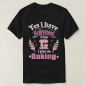 T-shirt Retraité Baker Baking Retraite Retraite Retraite R (Design devant)