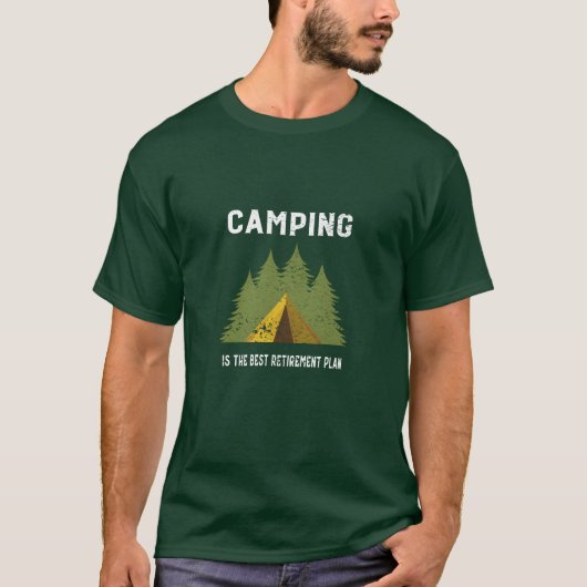T-shirt Retraite Camping drôle (Devant)