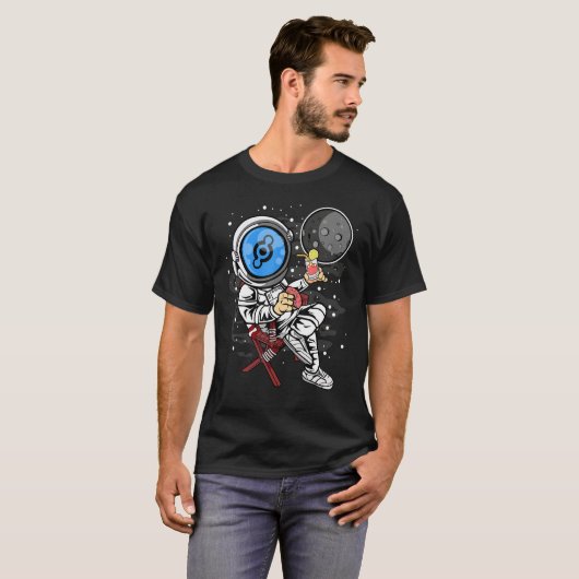 T-shirt Retraite d'astronaute Hélium Hnt Coin vers la Lune (Devant entier)
