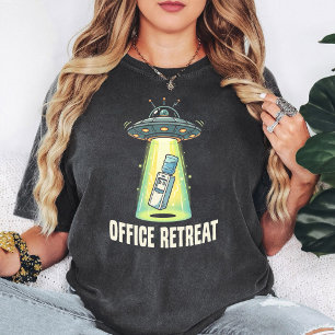 T-shirt Retraite de bureau drôle Ufo fontaine à eau