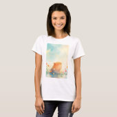 T-shirt Retraite de Fleur d'Étang de Capybara (Devant entier)