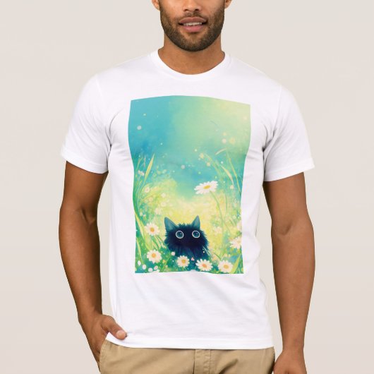 T-shirt Retraite de fleurs de chaton (Devant)