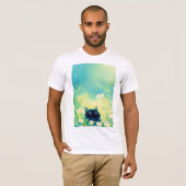T-shirt Retraite de fleurs de chaton (Devant entier)
