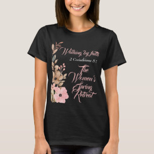 T-shirt Retraite de printemps des femmes Fleur sauvage ros