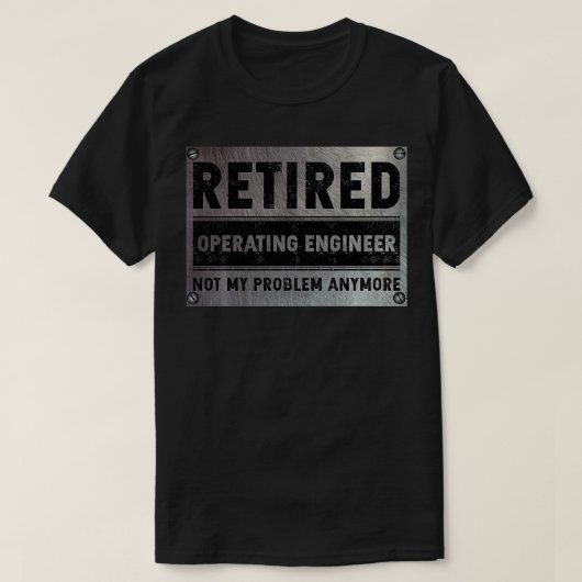 T-shirt Retraite du mécanicien d'exploitation Retraité Pas (Design devant)