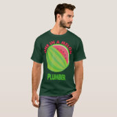 T-shirt Retraite d'une pastèque de Melon Plumber (Devant entier)