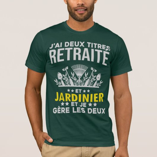 T-shirt Retraité et jardinier 2 (Devant)