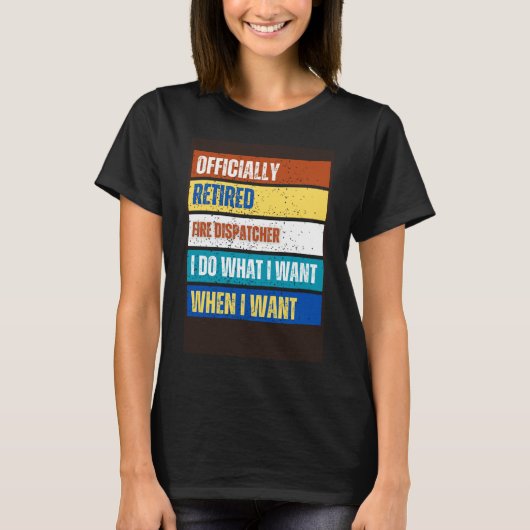 T-shirt Retraité Fire Dispatcher Retraité Fire Retraité (Devant)