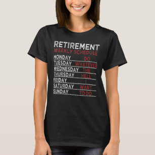 T-shirt Retraite hebdomadaire des femmes Annexe 2