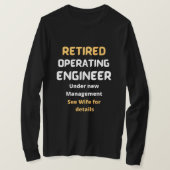 T-shirt Retraité Ingénieur d'exploitation retraite Drôle t (Design devant)