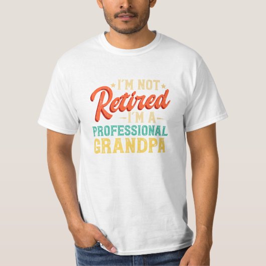 T-shirt Retraite Je ne suis pas retraité (Devant)