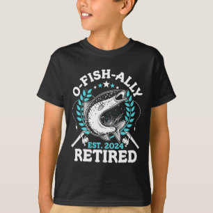 T-shirt Retraité O-fish-iellement Cadeaux de retraite de p