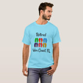 T-shirt Retraité, Palm Coast, FL flip-flops design, (Devant entier)