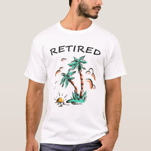 T-shirt Retraité - Palms sur l'île tropicale I Retraite