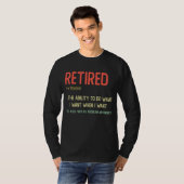T-shirt Retraité Pas Mon Problème Plus Drôle Retraite (Devant entier)