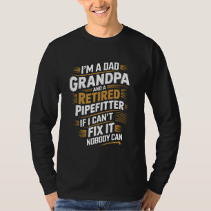 T-shirt Rétraité Plombier Monteur de Tuyaux Rétraité Monte