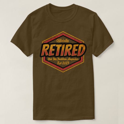 T-shirt Retraite Retraitée 2023 Plus de problème 2 (Design devant)