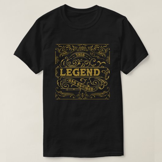 T-shirt Retraite vintage Black Gold Legend (Design devant)