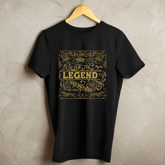 T-shirt Retraite vintage Black Gold Legend