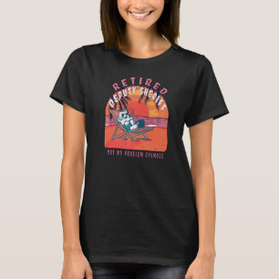 T-shirt Retraite Vintage du shérif adjoint retraité