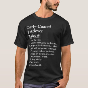T-shirt Rétreiver à poil frisé drôle règne en maître Frisé