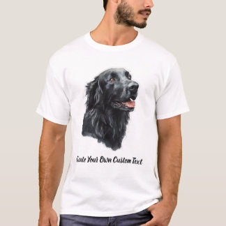 T-shirt Retriever à poil plat Créez votre propre texte per