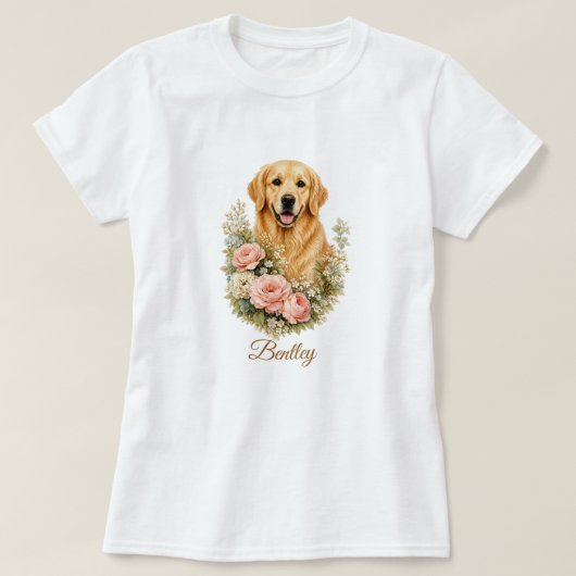 T-shirt Retriever doré (Design devant)
