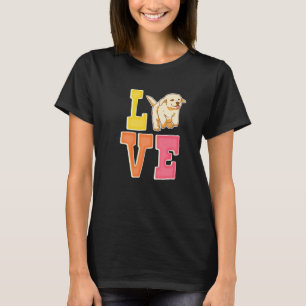 T-shirt Retriever doré Amour de chien Saint-Valentin Chiot