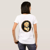 T-shirt Retriever doré avec collier élégant (Dos entier)