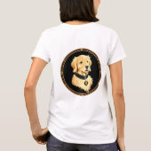 T-shirt Retriever doré avec collier élégant (Dos)
