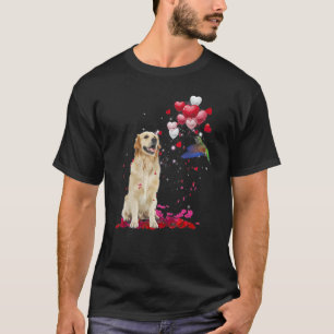 T-shirt Retriever doré Ballon Colibri Cœur Amour Ro