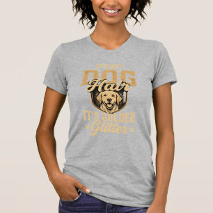 T-shirt Retriever doré drôle cheveux paillettes