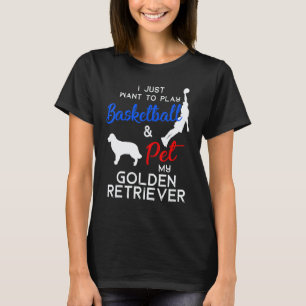 T-shirt Retriever doré Funny Basketball Propriétaire de ch