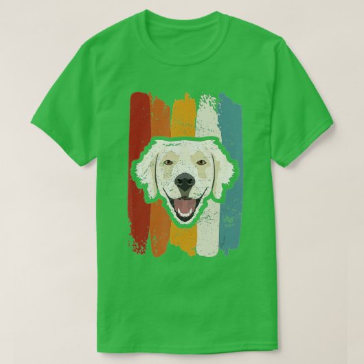 T-shirt Retriever doré souriant (1) (Design devant)