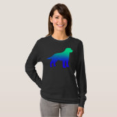 T-shirt Retriever Green And Blue Labrador (Devant entier)