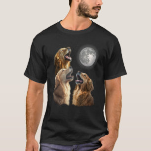 T-shirt Retriever hurle à la lune pour maman et papa