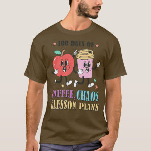 T-shirt Rétro 100 jours de Café Chaos et plans de leçons 1