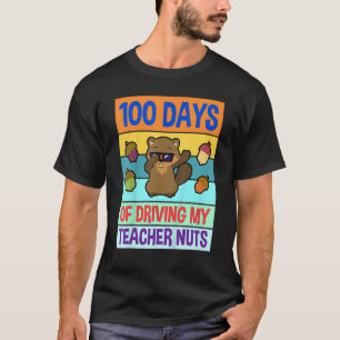 T-shirt Rétro 100 jours de conduite mon enseignant noix Da