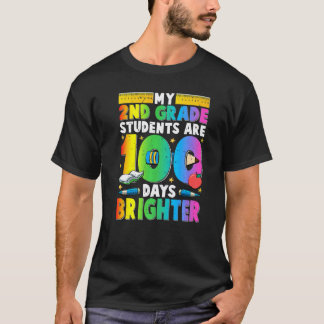 T-shirt Rétro 100 Jours D'école 2e Année Enseignants 100èm
