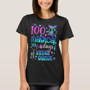 T-shirt Retro 100 Jours Magiques De Maternelle Mermaid Gir