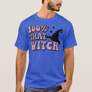 T-shirt Rétro 100% Que Sorcière Drôle 100 Halloween