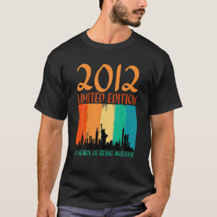 T-shirt Rétro 10E Anniversaire T S 2012 10 Ans D'Être Awe