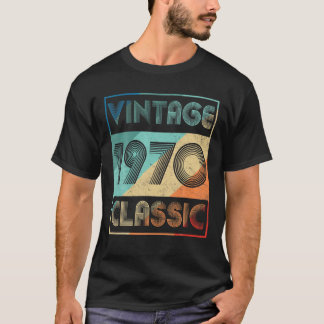 T-shirt Rétro 1970 Cadeau 50e Anniversaire Classique 50 An