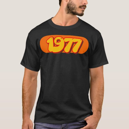 T-shirt Retro 1977 Pop Art Year In 70S Style (Devant)