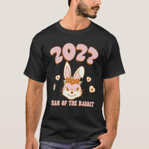 T-shirt Retro 2023 Année Du Lapin Cheer Au Nouvel An