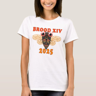 T-shirt Retro 2025 Brood XIV Chemise féminine Cicada